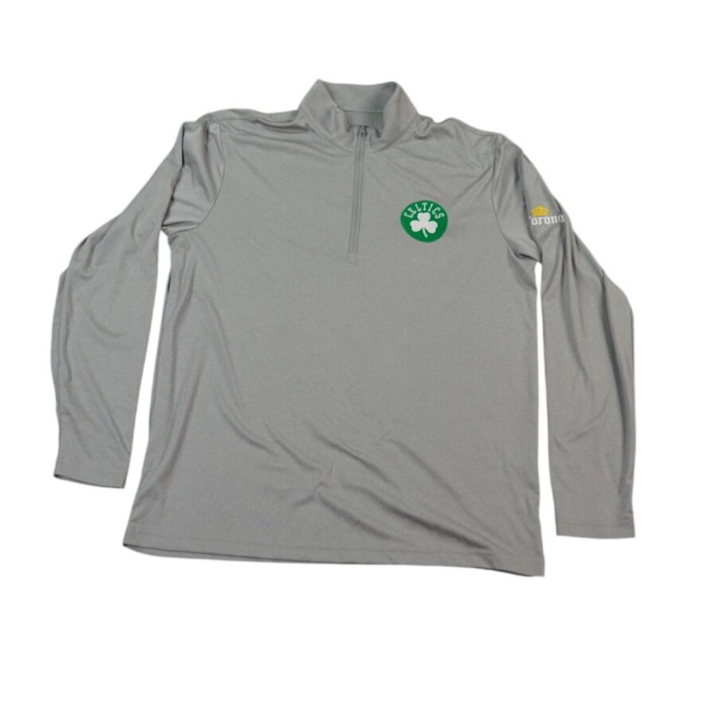 Boston Celtics Corona Sweater Pullover‎ Mens Large Gray Premier Sport Tek